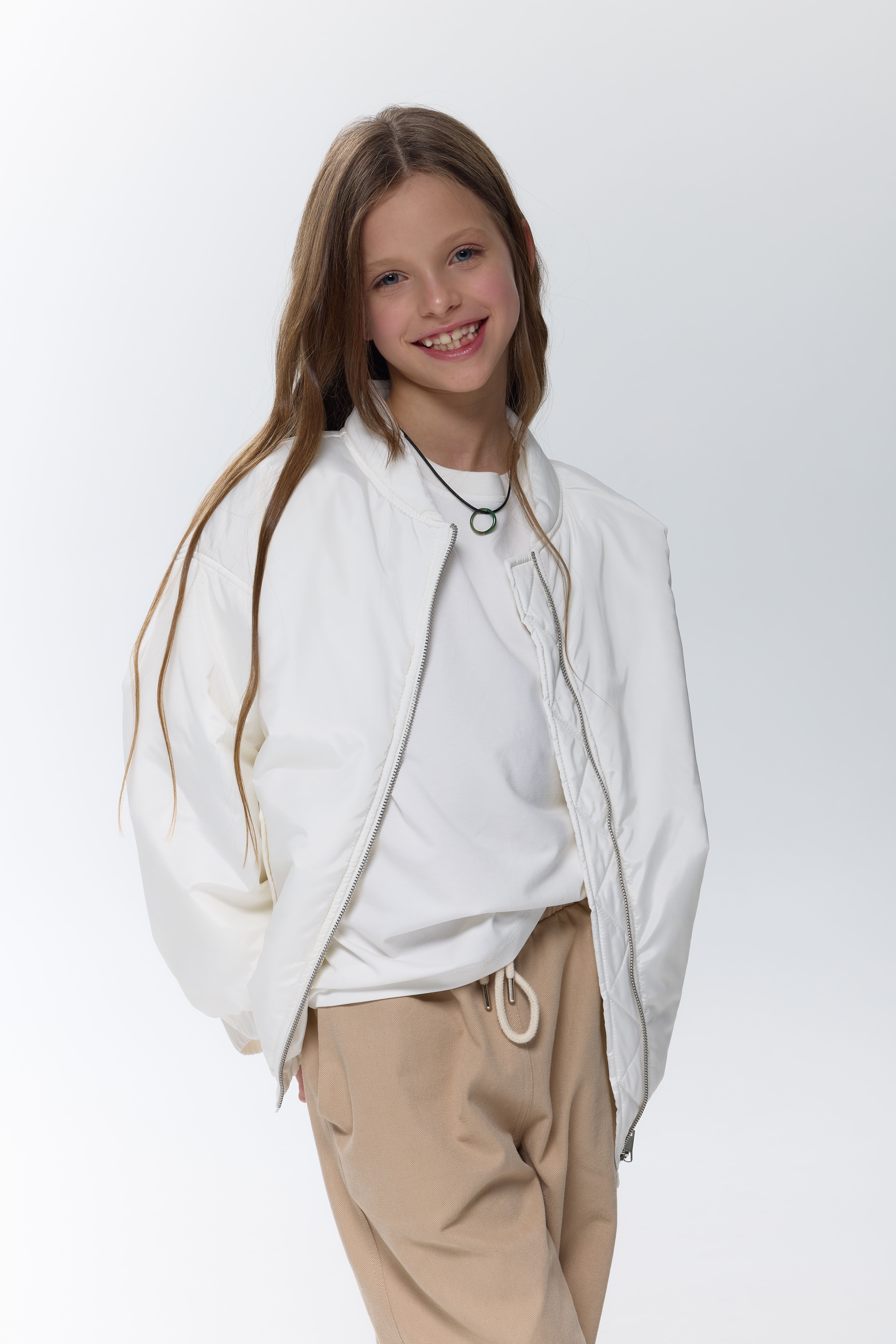 Бомбер куртка білий unisex